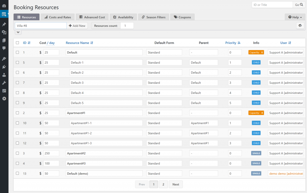 Screenshots WP Booking Calendar: The #1 Booking Plugin for WordPress Screenshots WP Booking Calendar: The #1 Booking Plugin for WordPress