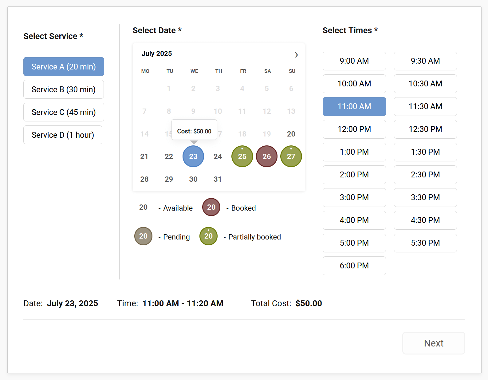 WP Booking Calendar - Appointments