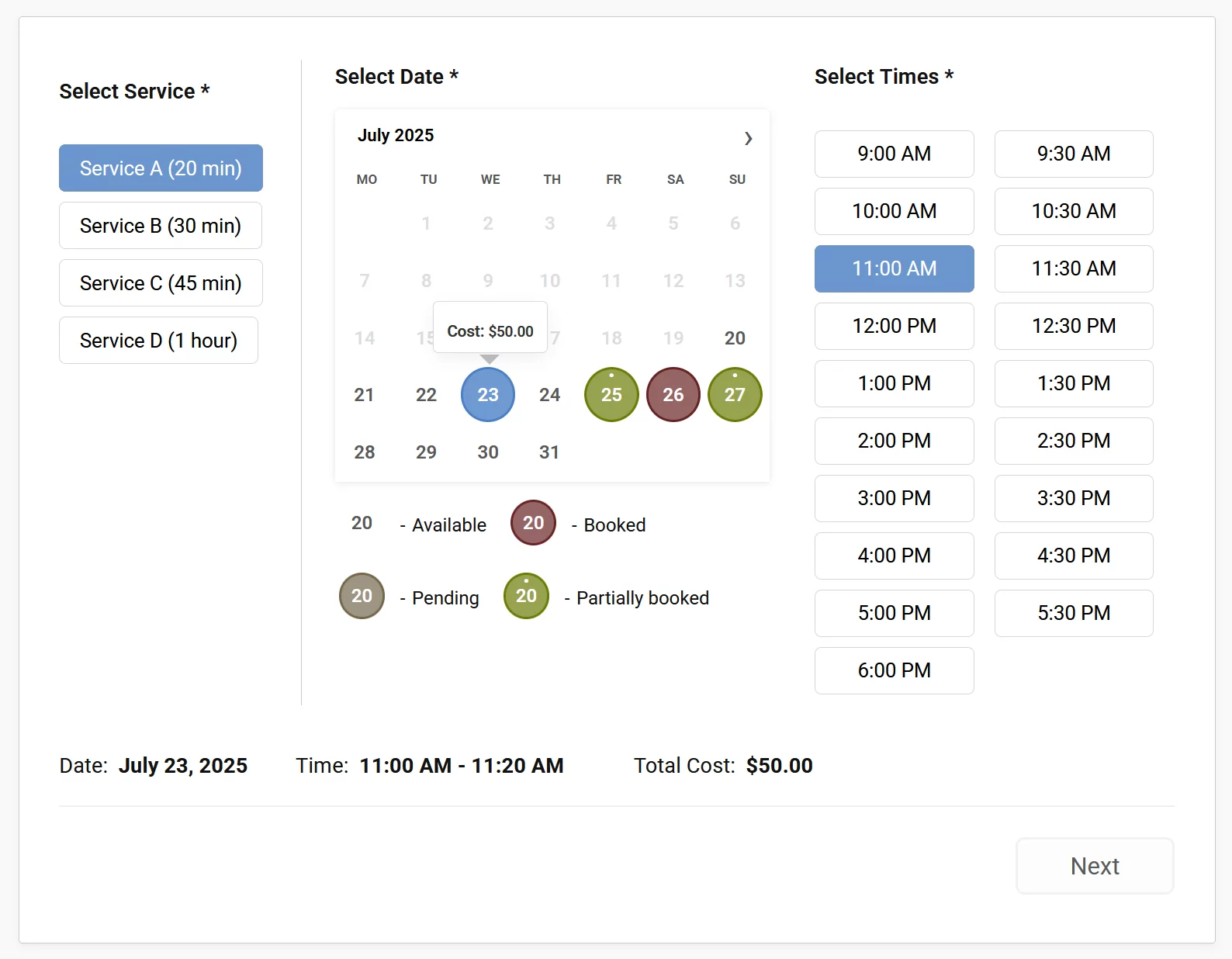 WP Booking Calendar - Appointments