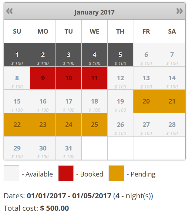 Free online booking calendar tool